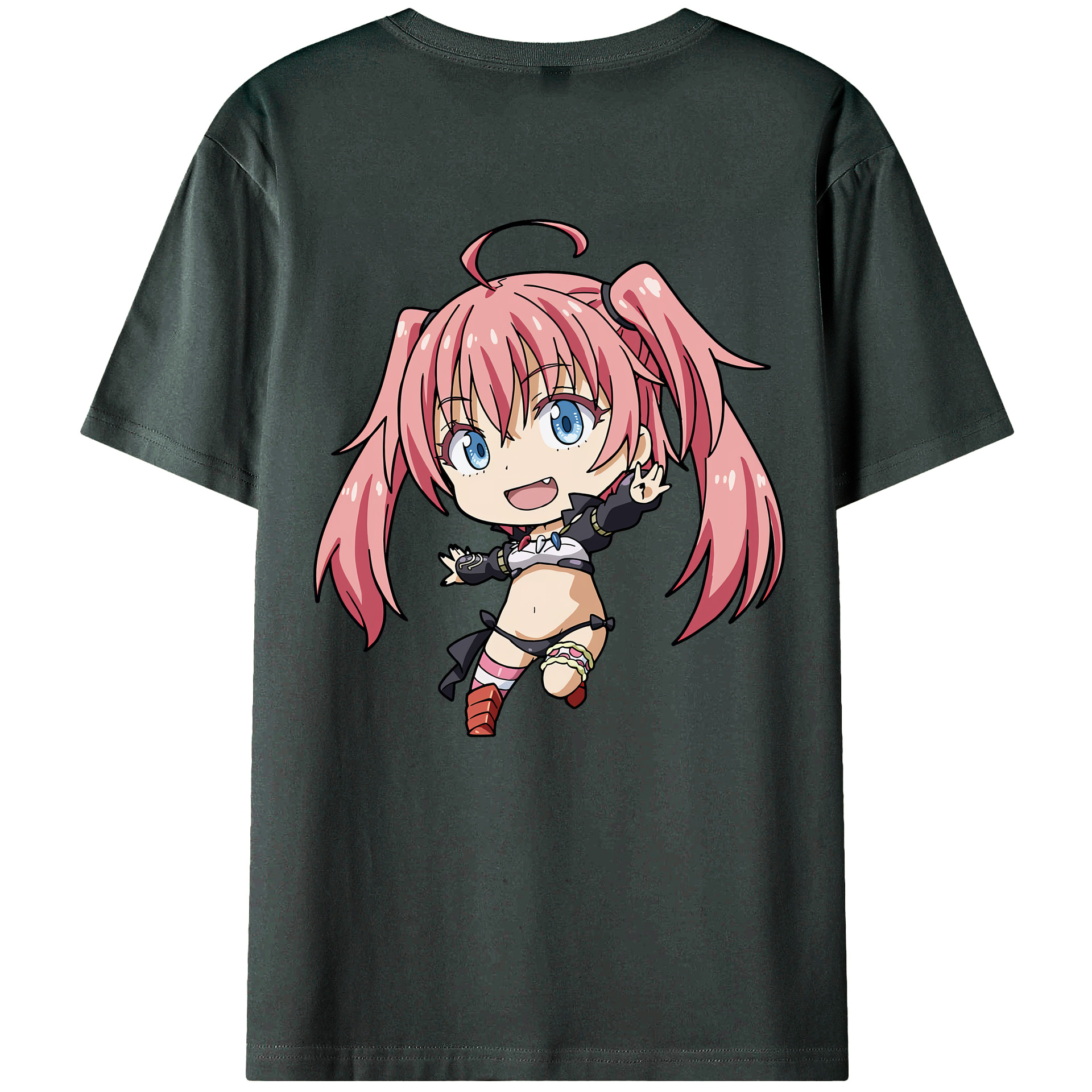 （画像用） 転スラ Regarding Reincarnated to Slime 綿100％ メンズ半袖Tシャツ（バックプリント） 通気性